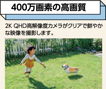 400万画素の高画質