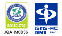 国際規格「ISO／IEC27001（ISMS 情報セキュリティマネジメントシステム）」のマーク画像