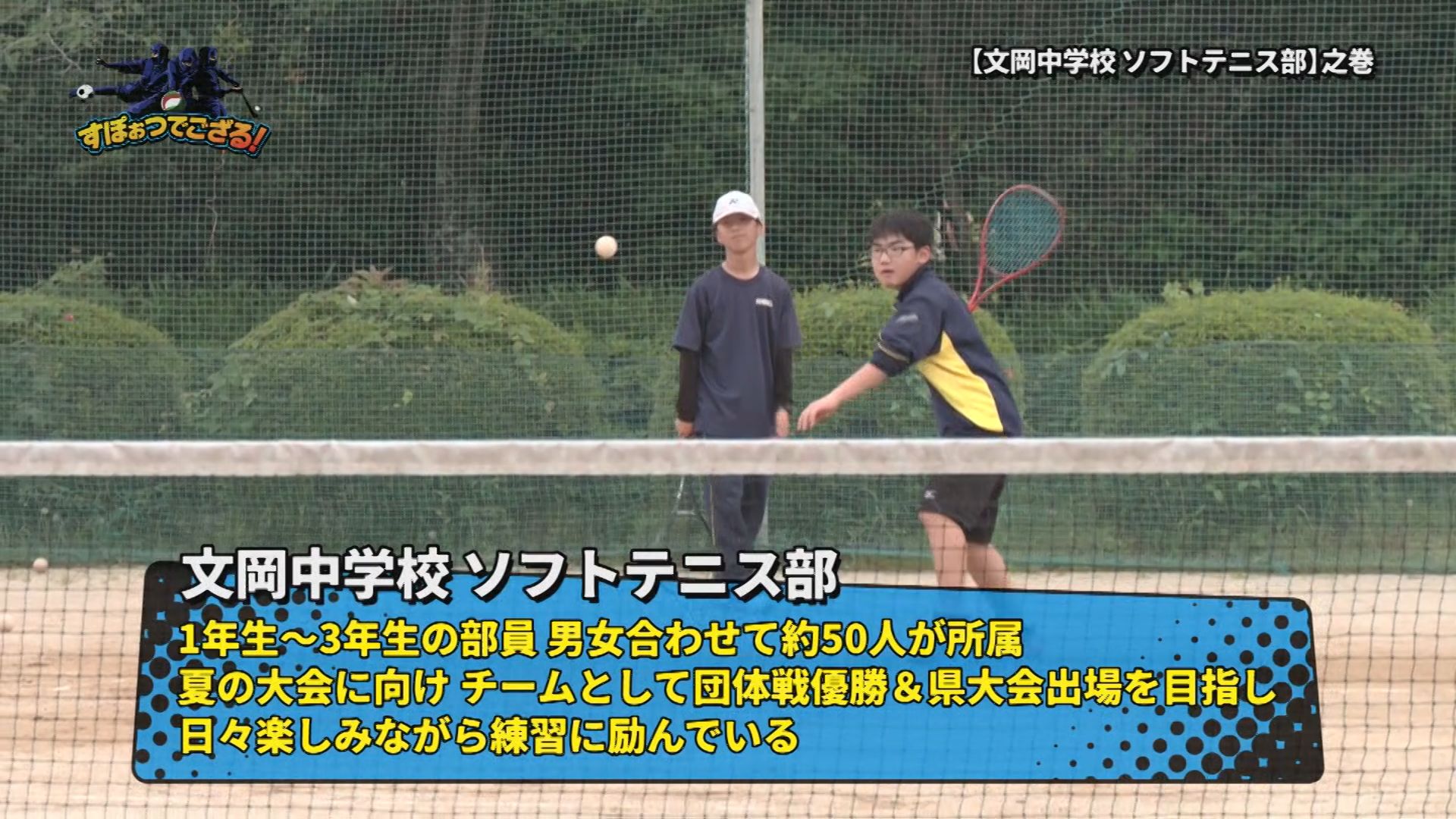文岡中学校 ソフトテニス部の様子