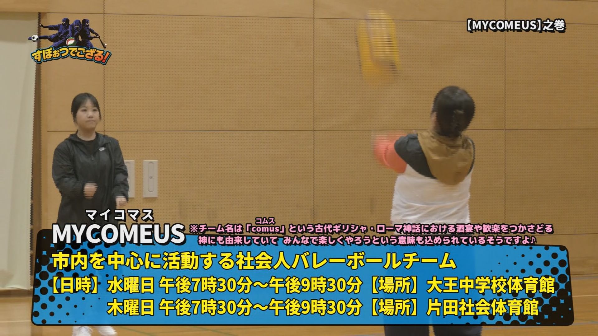 社会人バレーボール　MYCOMEUS（マイコマス）の様子